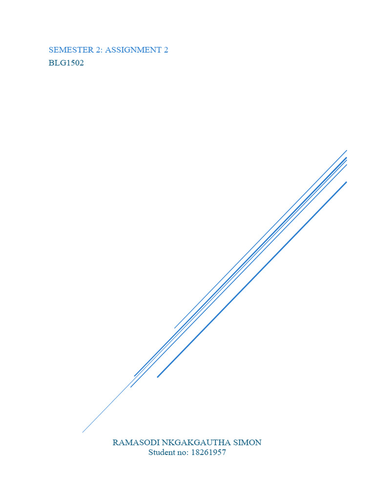 Assignment 2 BLG1502 | PDF | Seed | Plants