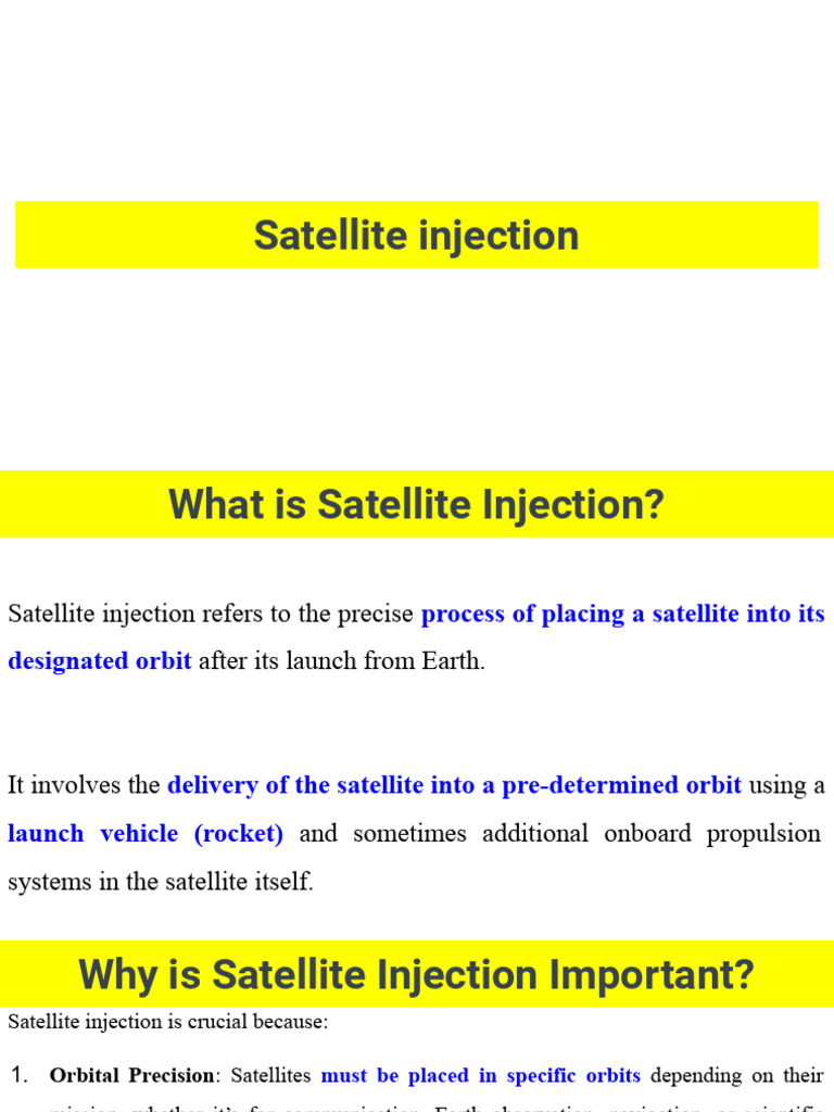 Satellite Injection, Perturbations-1 | PDF | Satellite | Rocket