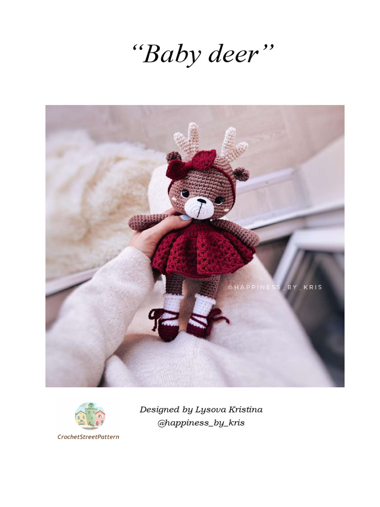 Crochet Baby Deer Pattern | PDF | Crochet | Sewing Needle