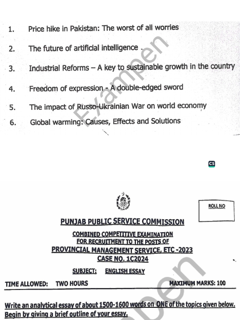 Ad Lda Essay Past Papers-1 | PDF