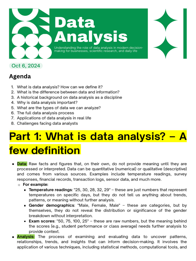 Lecture Notes 1 | PDF | Data | Data Analysis
