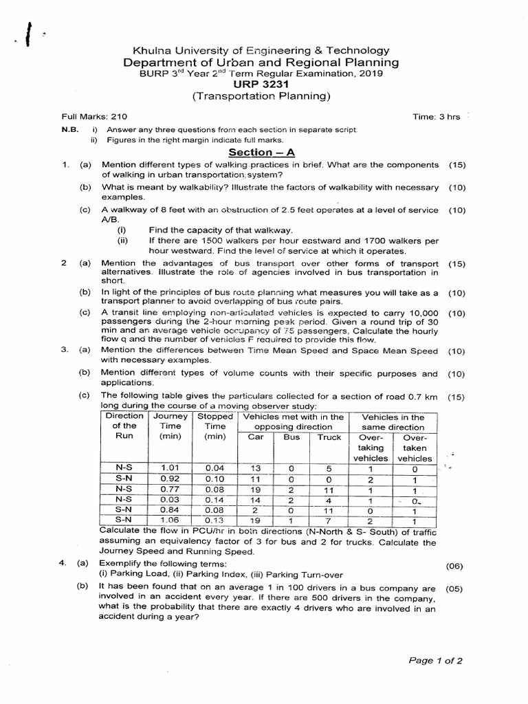 3rd Year 2nd Term Exam 2019 | PDF