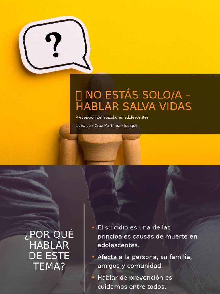 Prevención del Suicidio en Adolescentes | PDF | Suicidio | Depresión ...