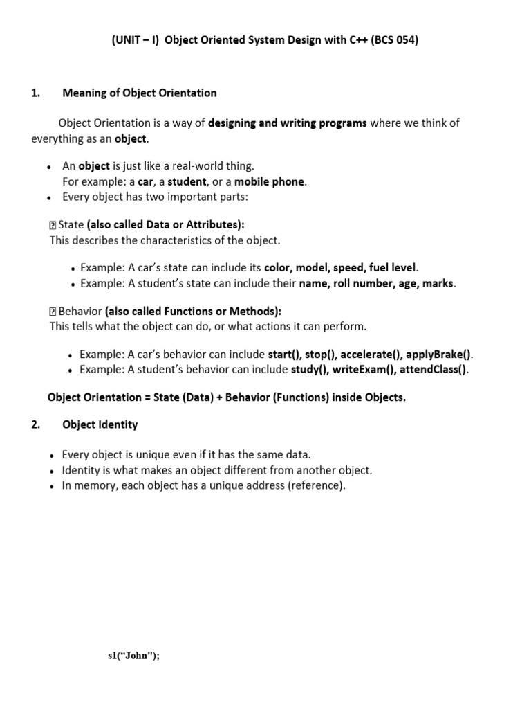 Object-Oriented Design Concepts in C++ | PDF | System | Namespace