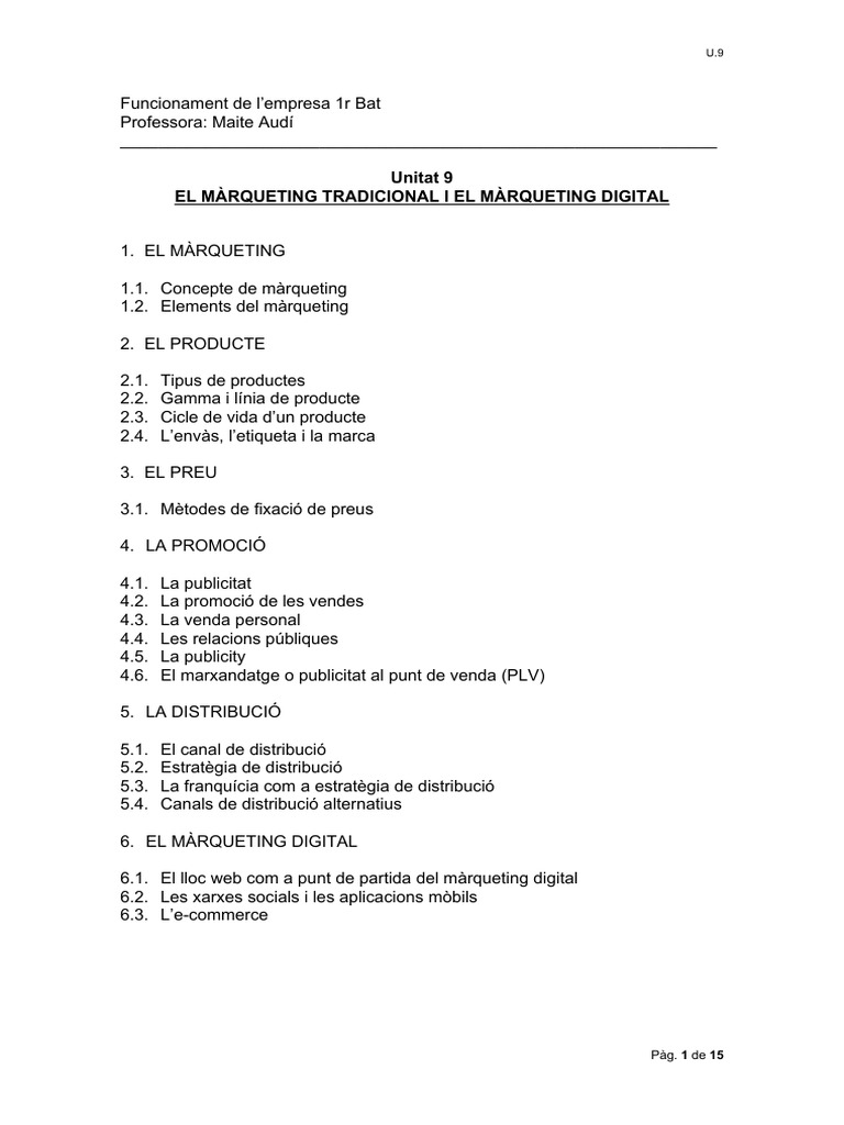 FE U9 Apunts | PDF