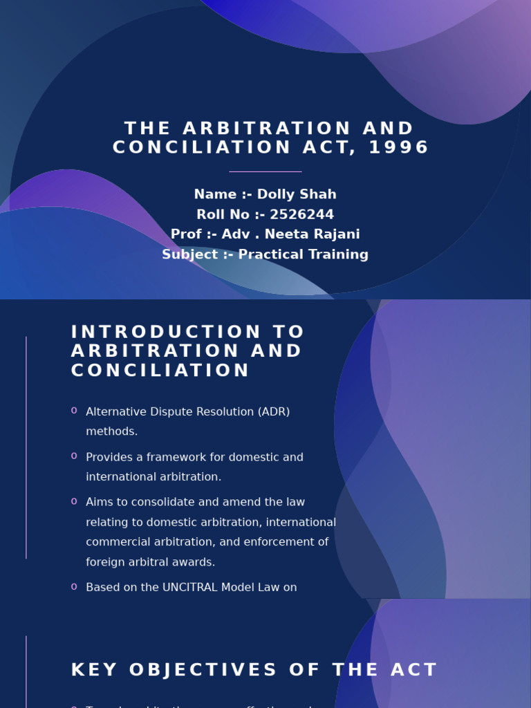 Overview of Arbitration Act 1996 | PDF | Arbitration | Alternative ...