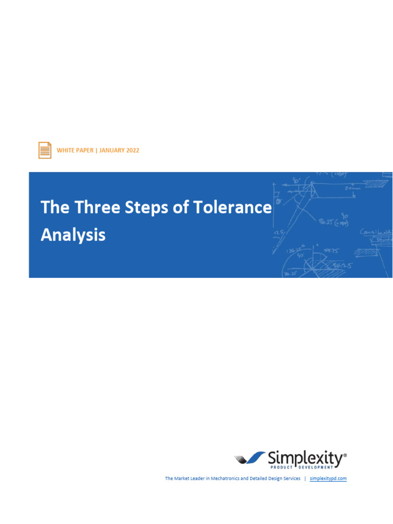 The Three Steps of Tolerance Analysis Whitepaper Jan 2022 1 | PDF ...