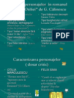 Tipologia Personajelor Felix Si Otilia