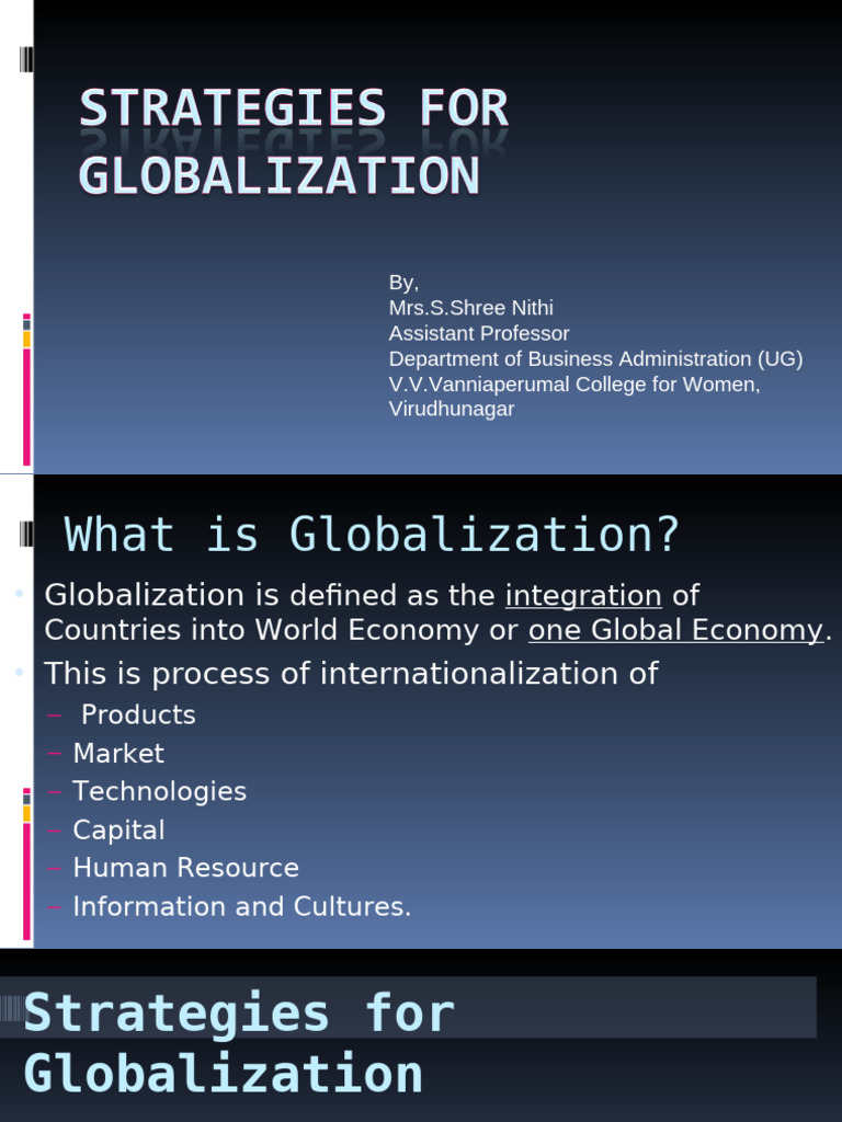 Globalization Strategies Explained | PDF | License | Franchising