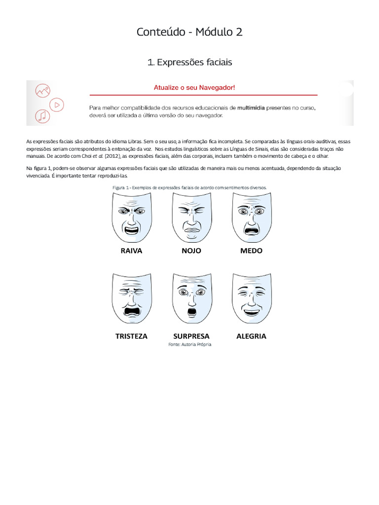Importância das Expressões Faciais na Libras | PDF