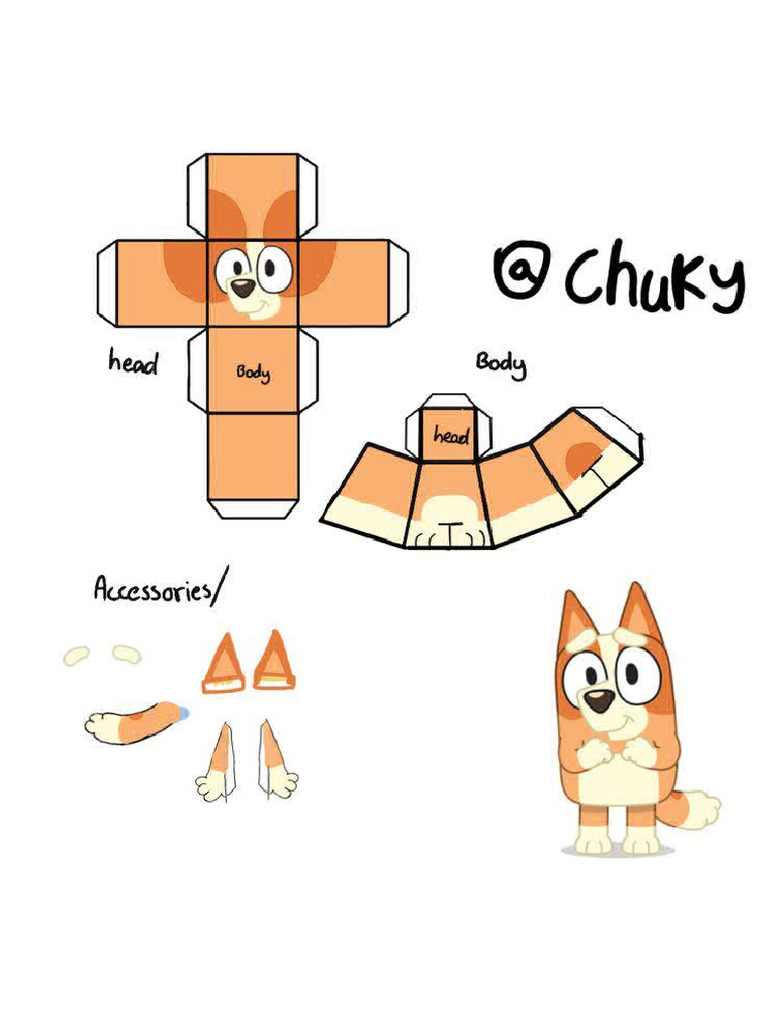 Bluey Papercraft | PDF