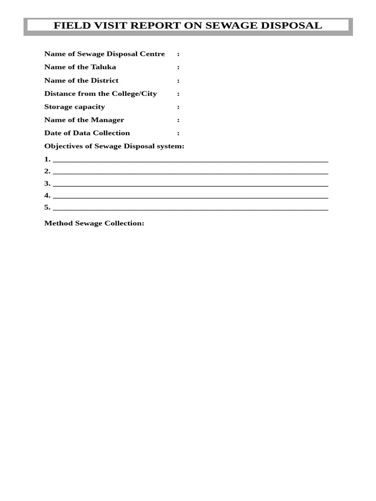 F V R On Sewage Disposal | PDF
