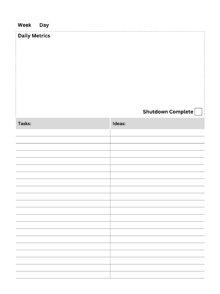 Timeblock Planner Cal Newport Style PDF