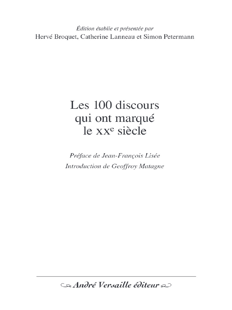 100 Discours | PDF