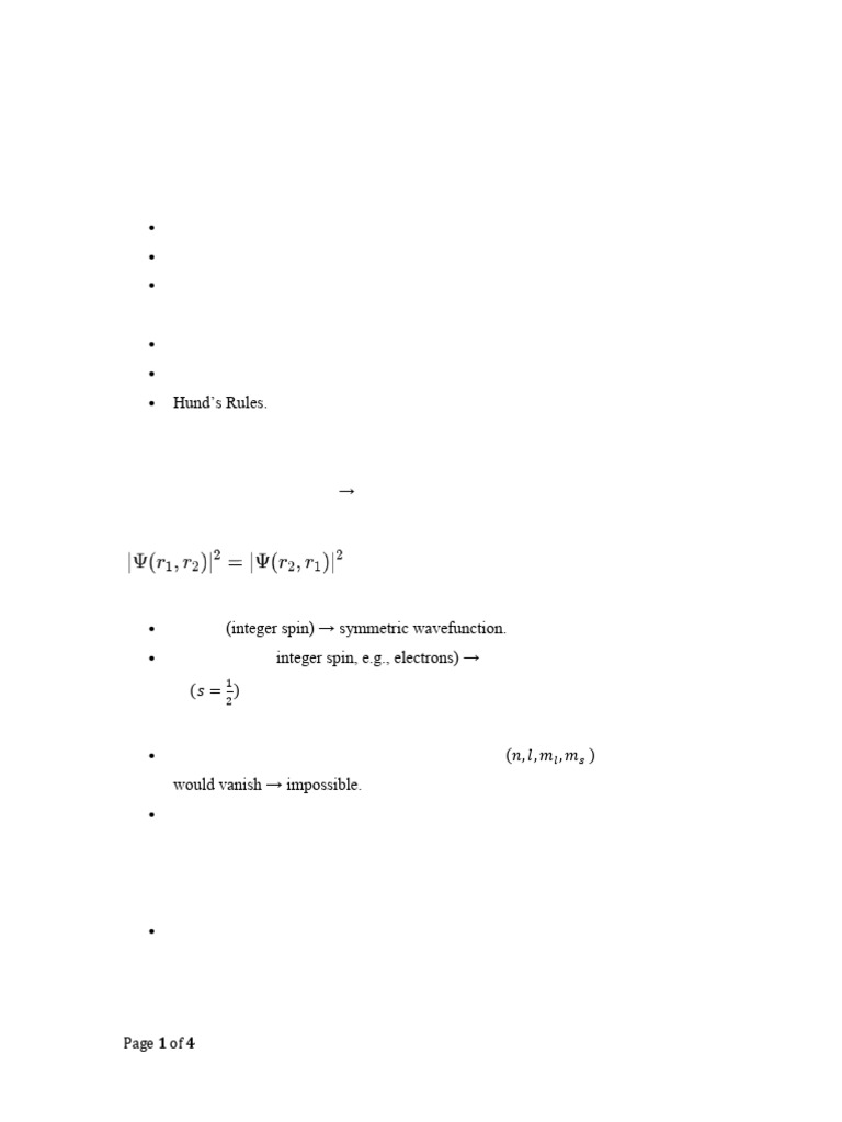Many Electron Atoms (Chapter 3) - 1 | PDF | Atomic Orbital | Wave Function
