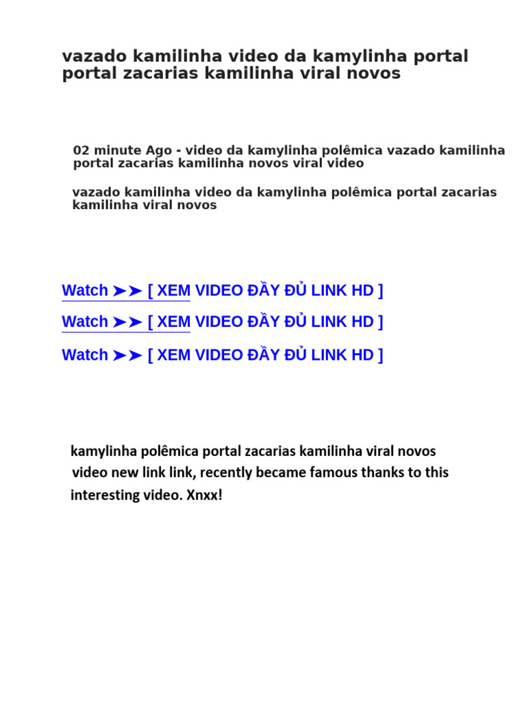 Erome Portal Kamilinha Zacarias Vídeo completo Vídeos oficiais vazados