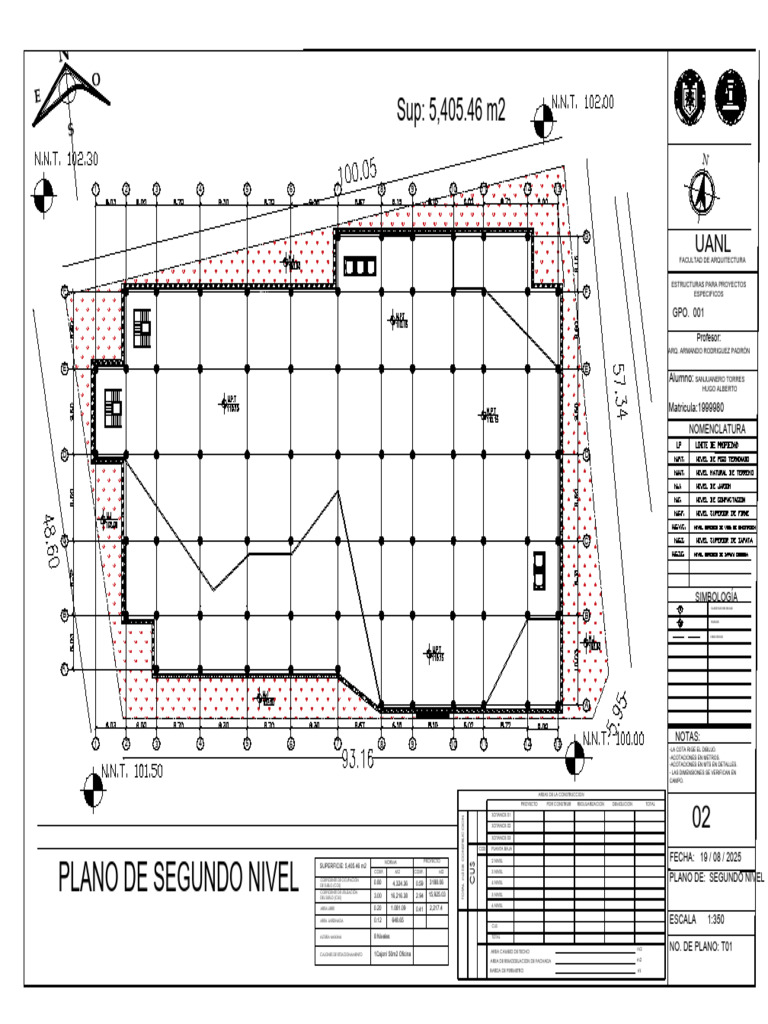 Plano Segundo Nivel Proyecto Construcción | PDF