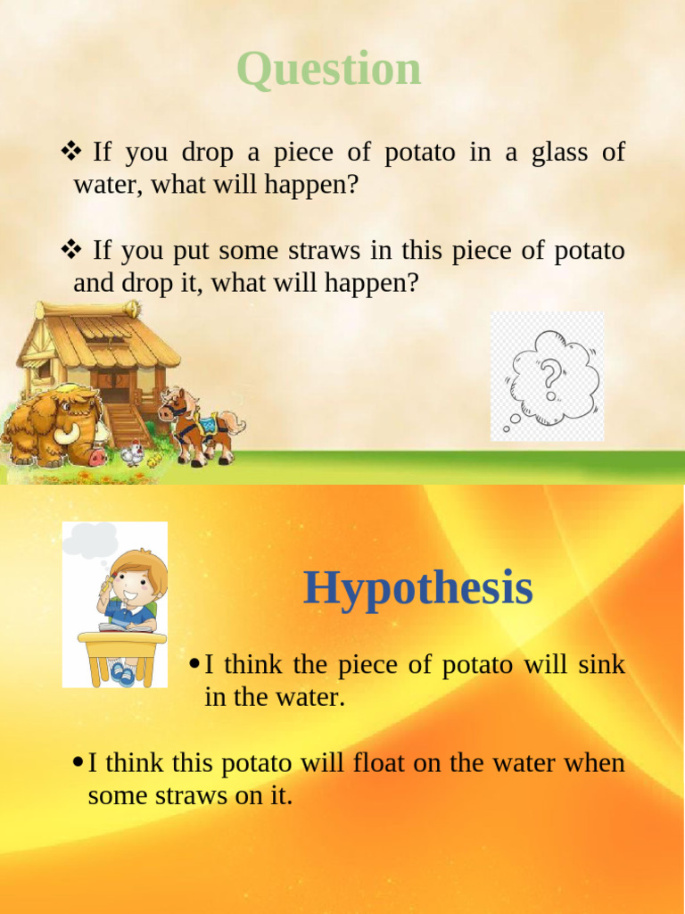 Potato Buoyancy Experiment Results | PDF