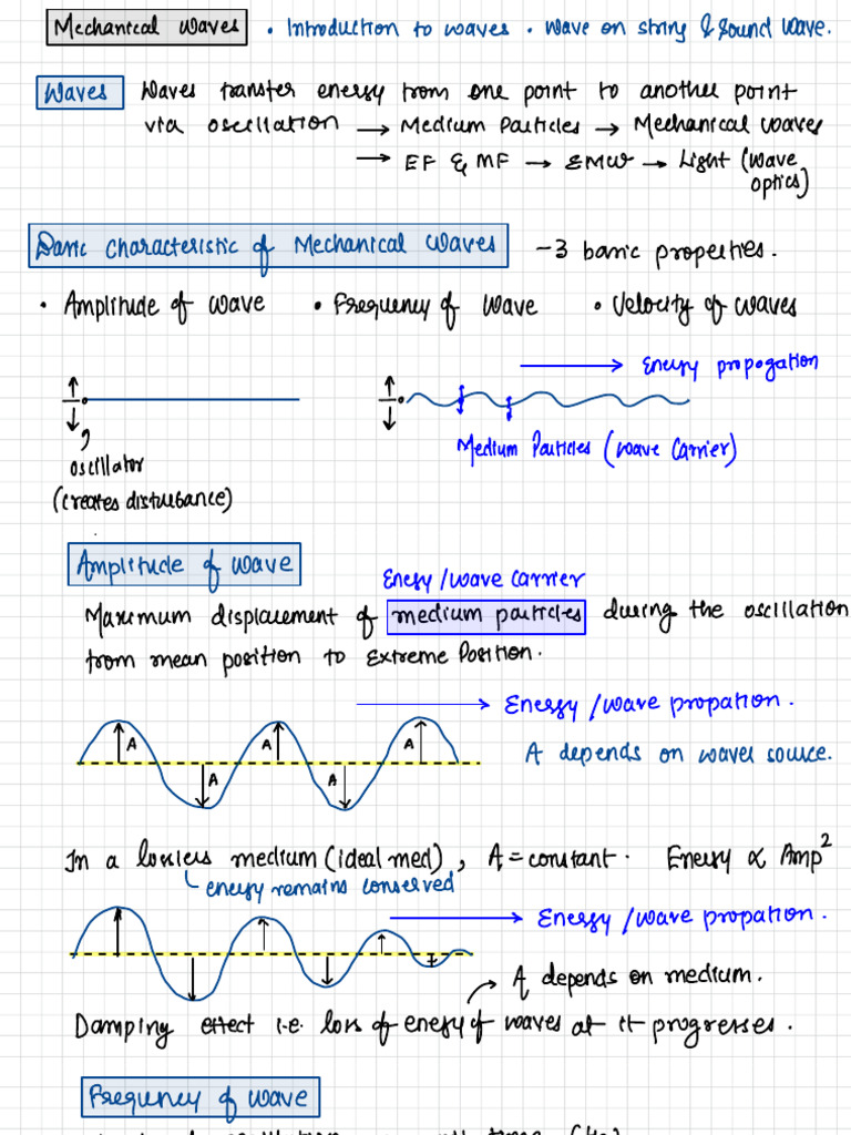 Mechanical Waves Lec 03 BW JEE 2026 | PDF