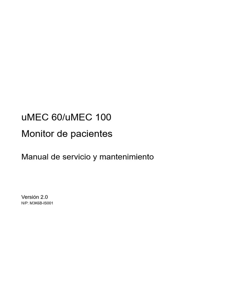 Manual de Mantenimiento uMEC 60/100 | PDF | Electrónica | Tecnología de ...