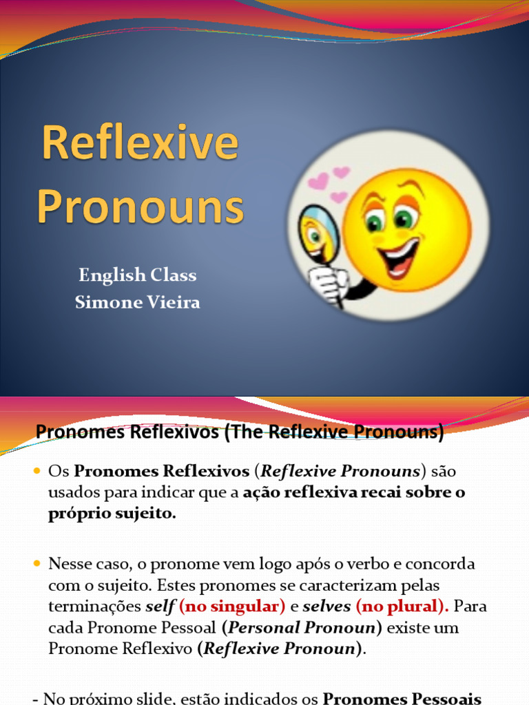 Pronomes Reflexivos em Inglês: Guia Completo | PDF | Assunto (gramática ...
