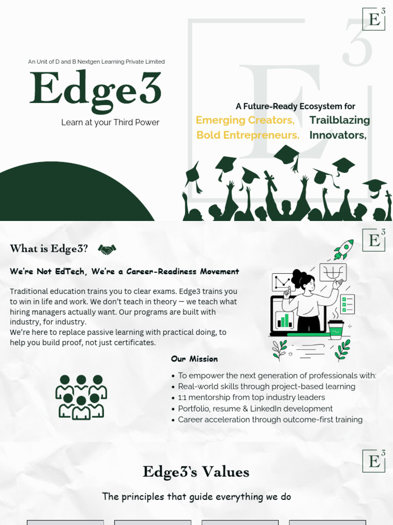 Edge3 Launchpad: Career-Ready Programs | PDF | Mentorship | Learning