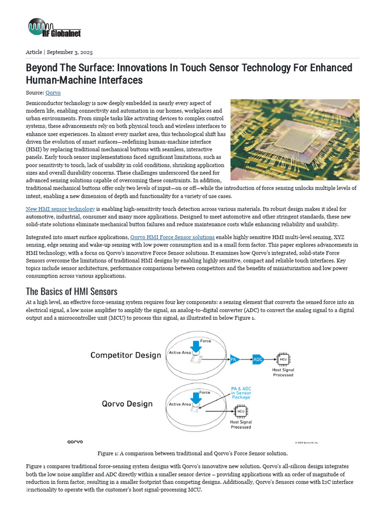 Beyond The Surface Innovations in Touch Sensor Technology For Enhanced ...