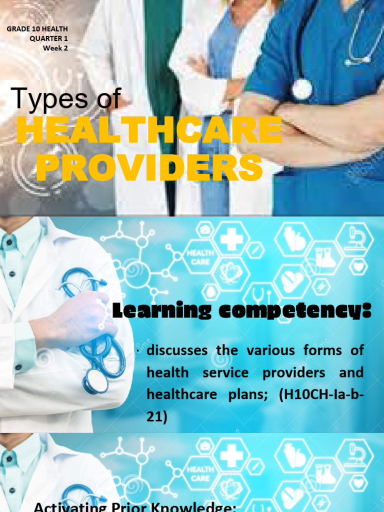 Types of Healthcare Providers | PDF | Dermatology | Health Care