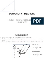 Derivation of Equations