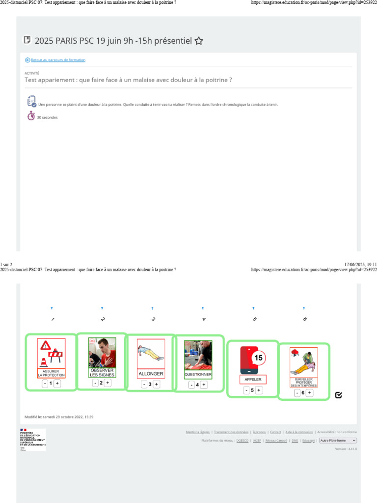Test d'appariement : douleur thoracique | PDF