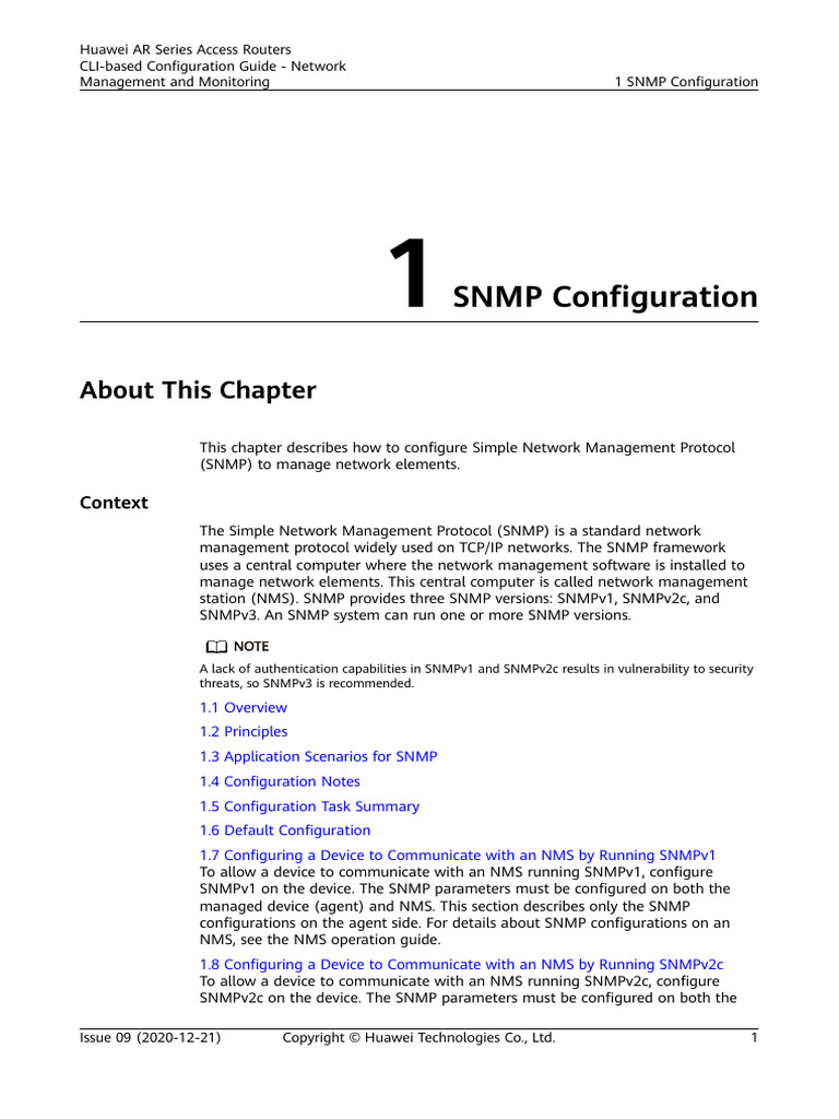 SNMP Configuration Guide for Network Management | PDF | Computer ...