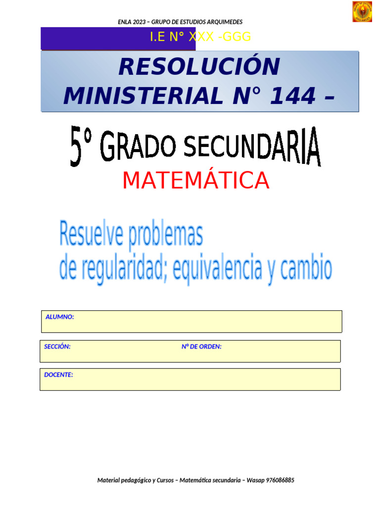 Problemas de Matemática Secundaria | PDF | Matemáticas