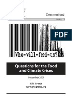 Who Will Feed Us Questions For The Food and Climate Crises