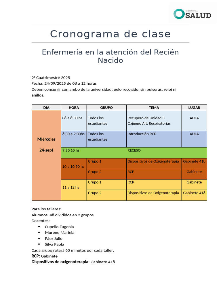 Cronograma RN 24 09 TM | PDF