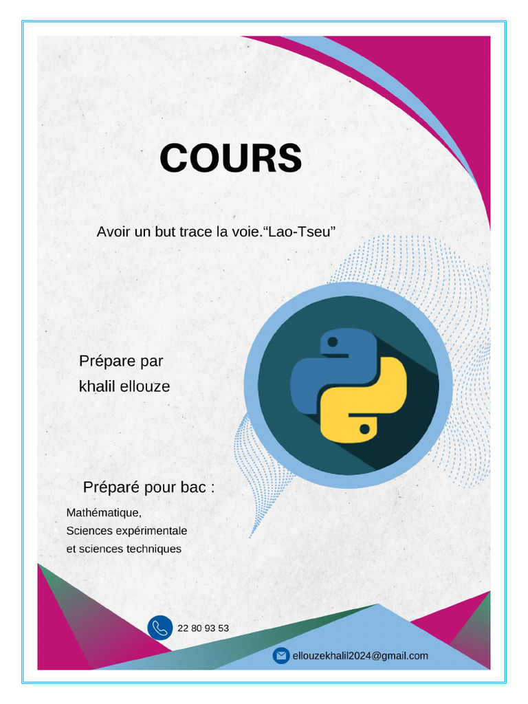 Algorithmes et Sous-Programmes en Python | PDF | Programme informatique ...