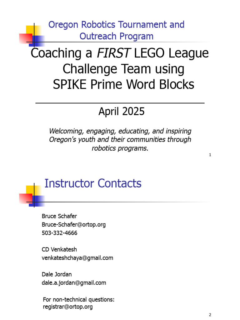 Coaching with SPIKE Prime Word Blocks | PDF