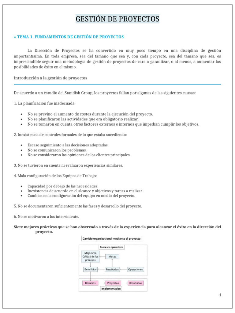 Mejores Prácticas en Gestión de Proyectos | PDF | Gestión de proyectos ...