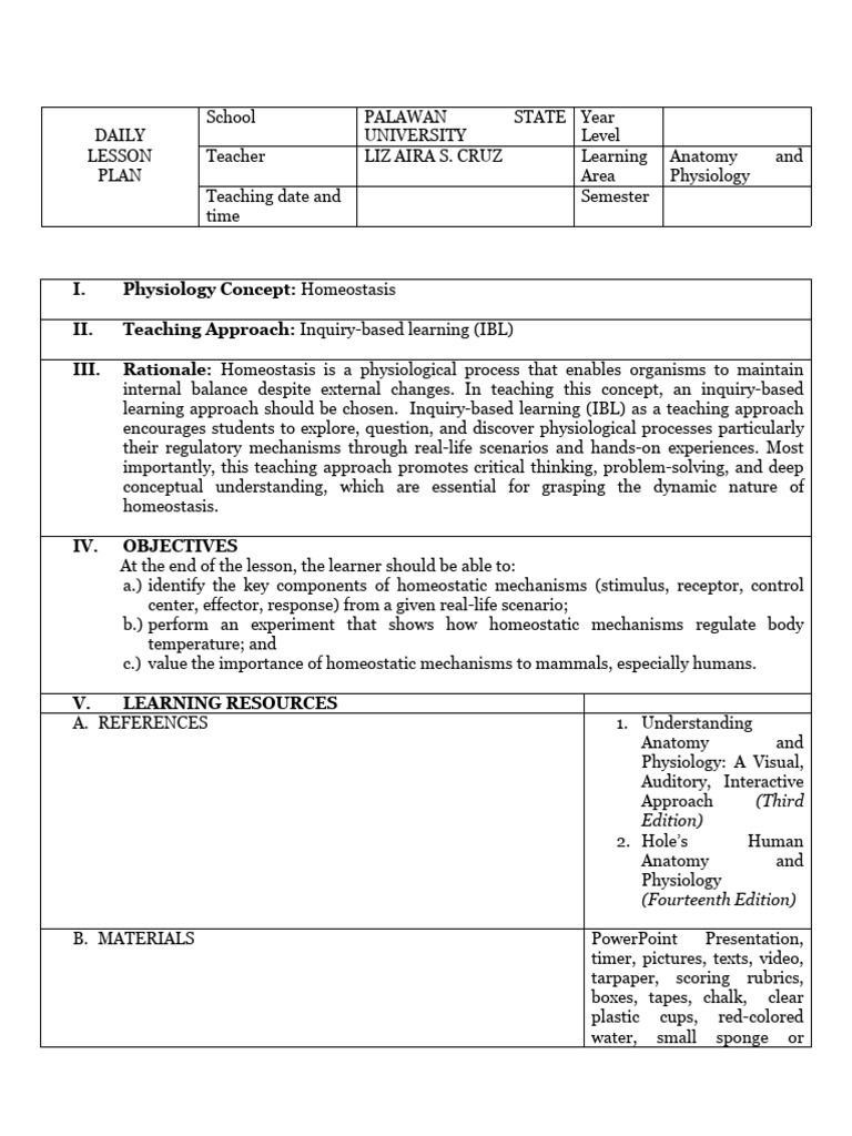 Cruz LP Ibl Approach Output | PDF | Homeostasis | Negative Feedback