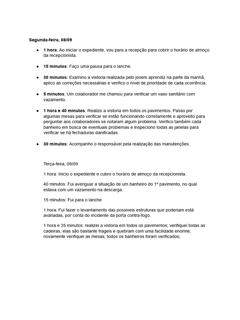 Segunda Feira 08 09 | PDF