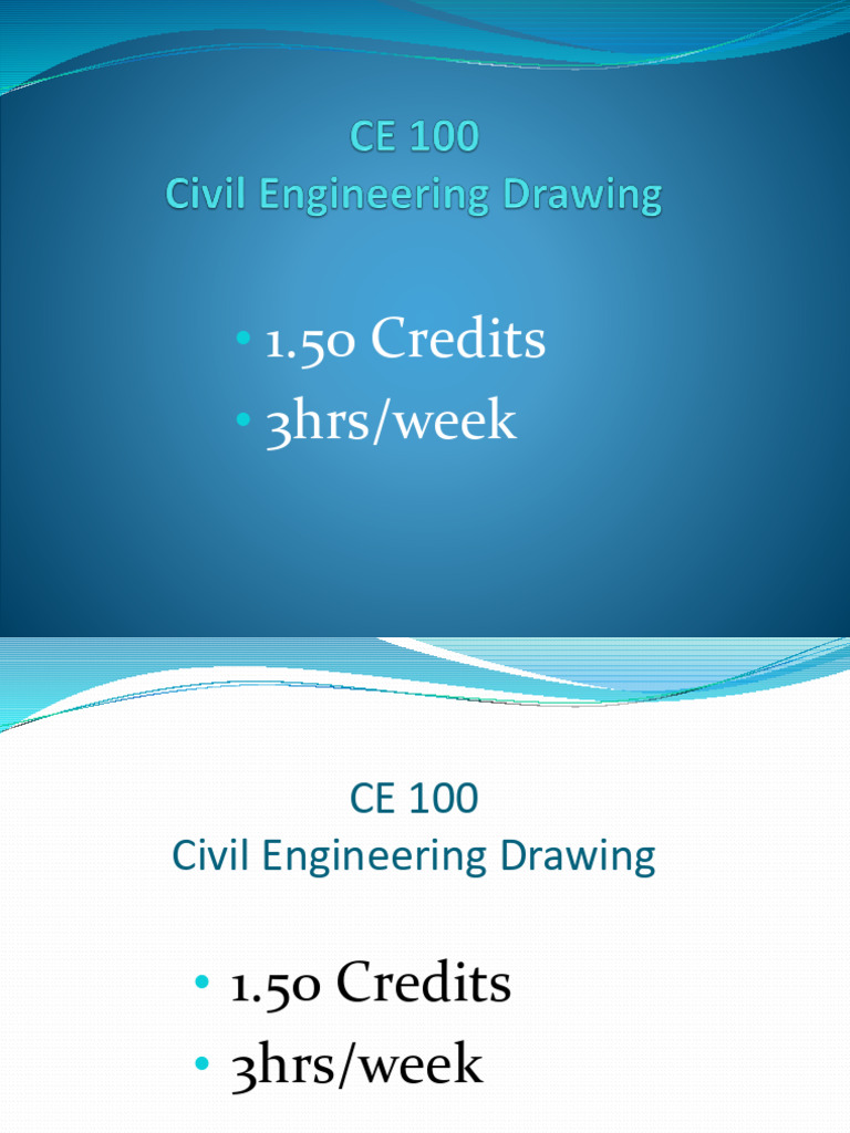 Civil Engineering Drawing Course Overview | PDF