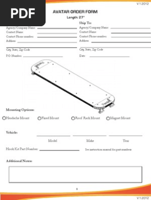 Avatar Order Form