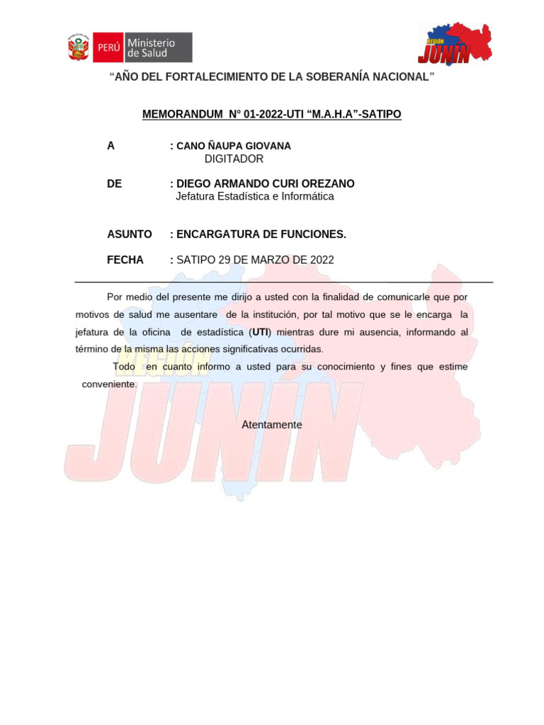 Encargatura de Funciones | PDF
