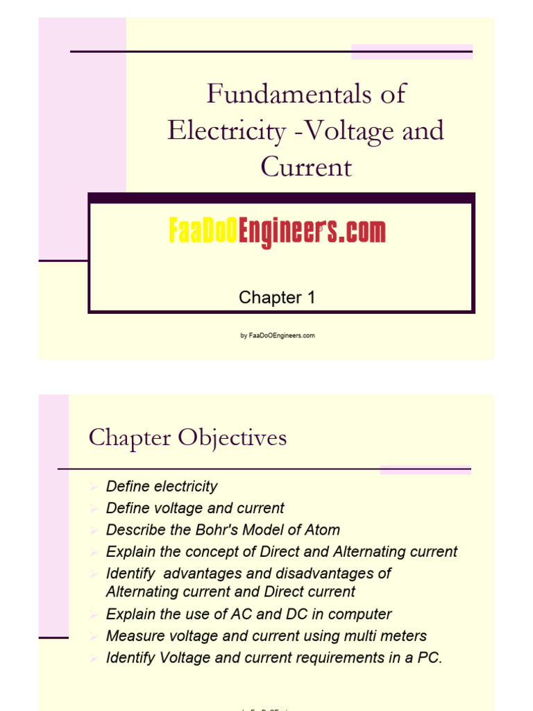 Electricity Basics: Voltage & Current Explained | PDF | Voltage ...