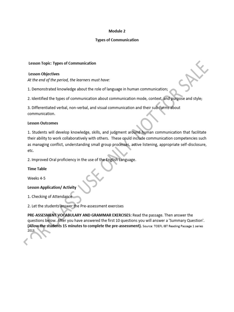 Types of Communication Explained | PDF | Communication | Nonverbal ...