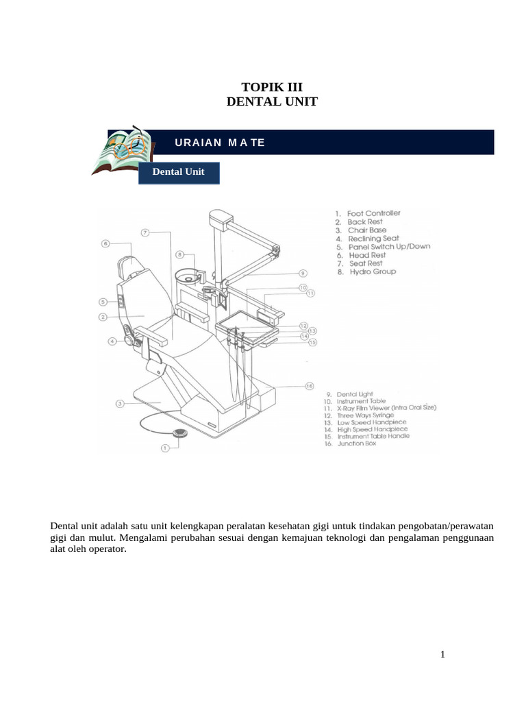 Komponen Utama Dental Unit Modern | PDF