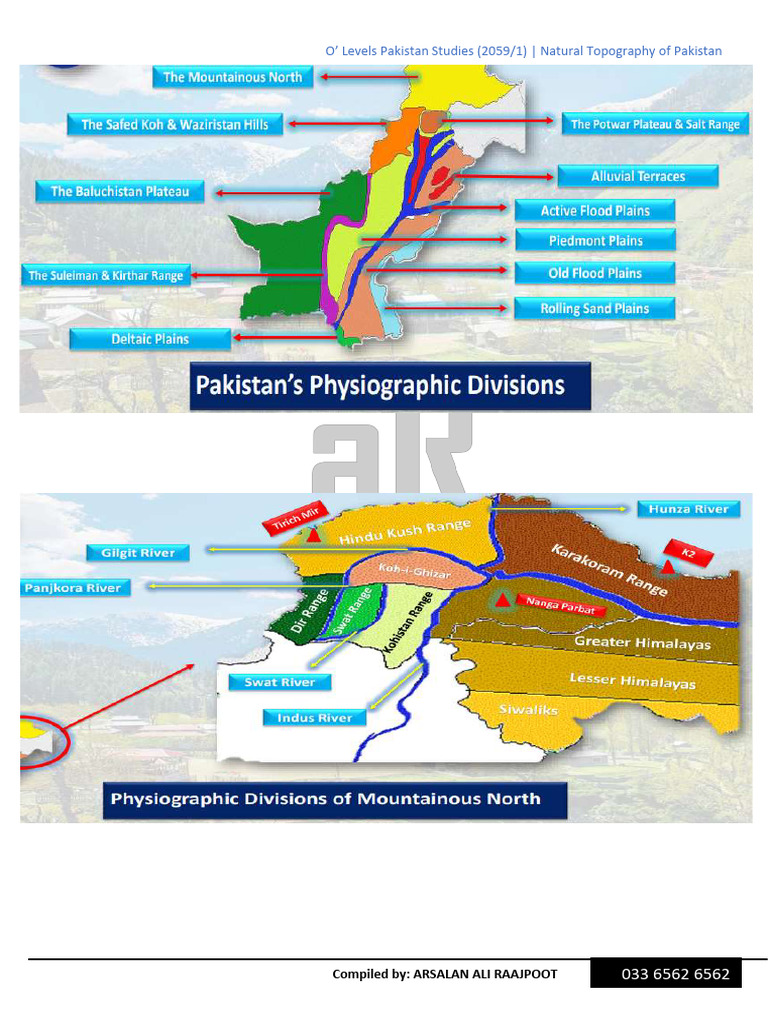 Natural Topography of Pakistan Explained | PDF | Indus River | River