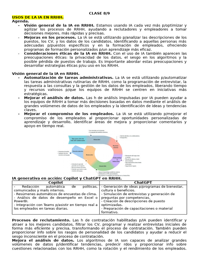 Usos de la IA en Recursos Humanos | PDF | Gestión de recursos humanos ...