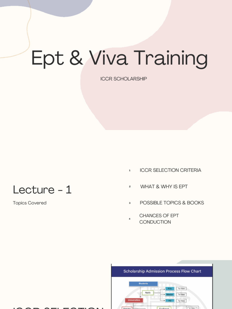 ICCR EPT Training Guide | PDF