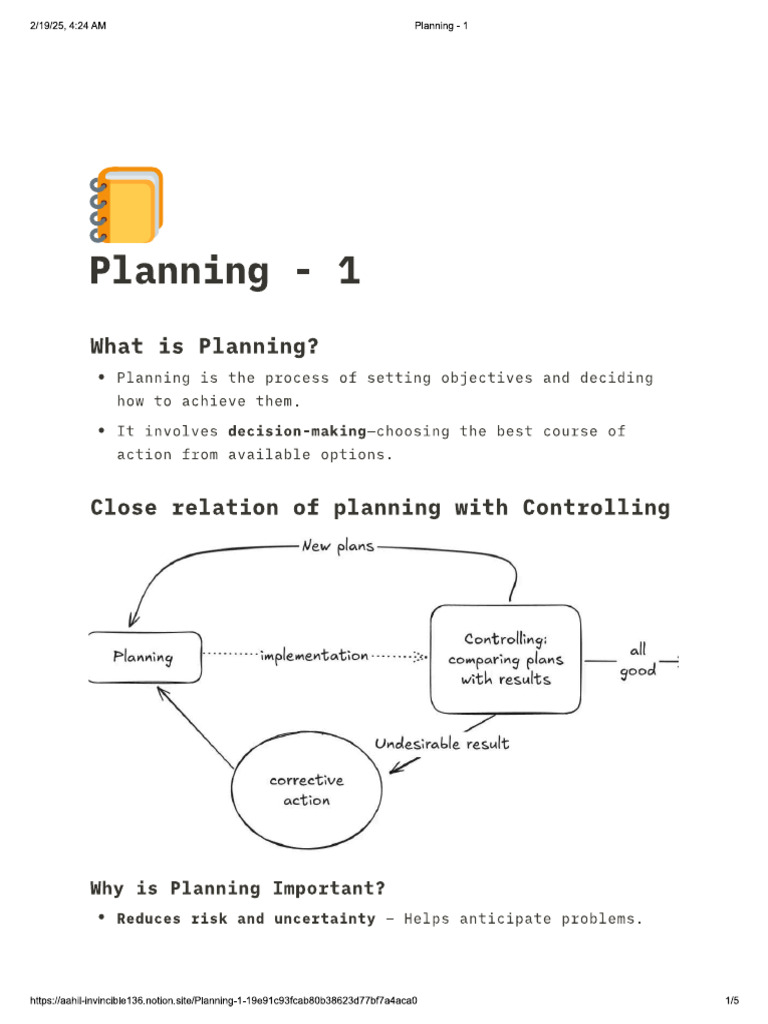 Planning 1 | PDF
