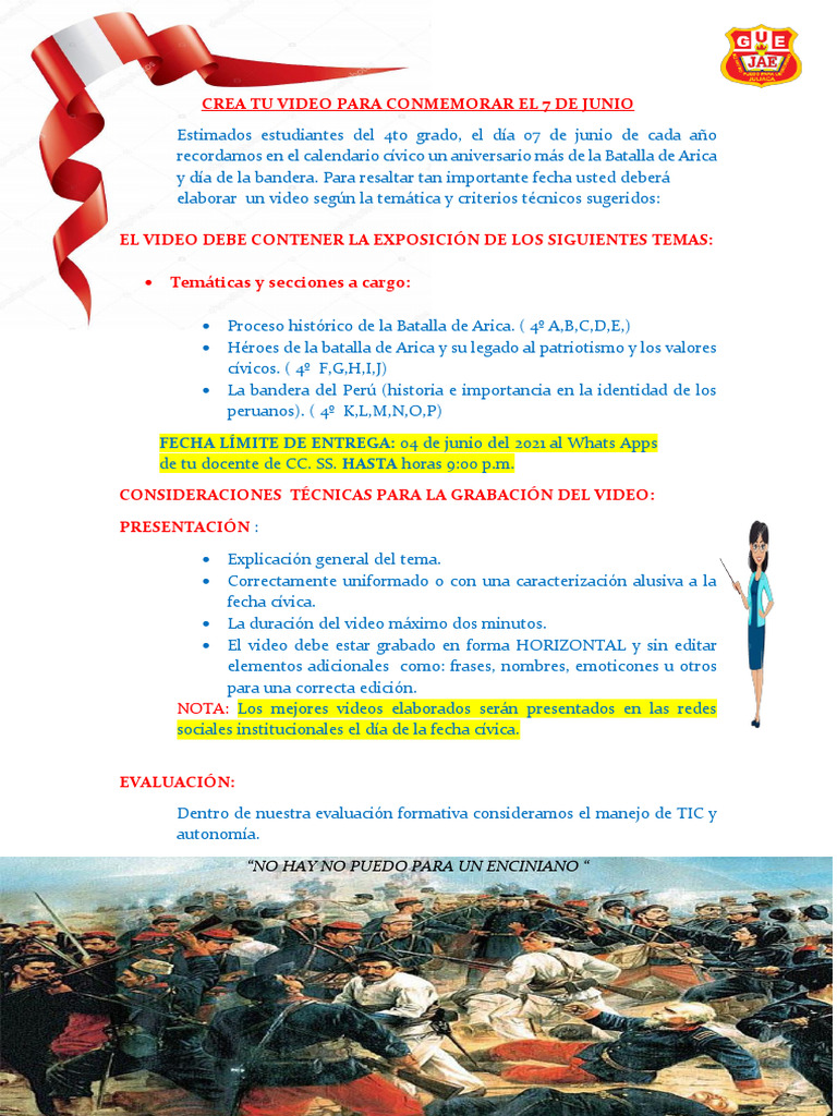 Crea Tu Video para Conmemorar El 7 de Junio | PDF